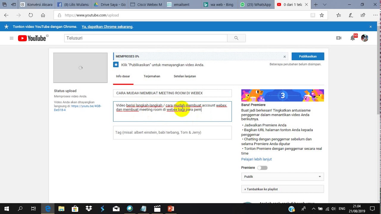 TUTORIAL MENGUPLOAD VIDEO KE YOUTUBE - YouTube