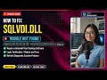 Fix sqlvdi.dll SQL Error!