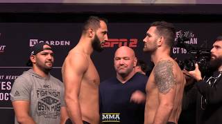 UFC on ESPN 6: Dominick Reyes vs. Chris Weidman Weigh-In Staredown - MMA Fighting