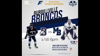 RI D1 Boys High School Hockey: Burrillville Broncos vs Moses Brown