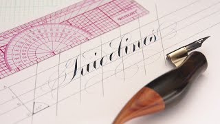 How to make and use calligraphy guidelines for pointed pen calligraphy #calligraphy