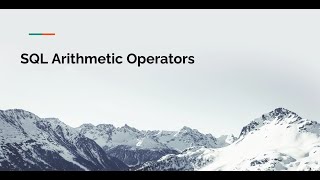 SQL Arithmetic Operators Tutorial