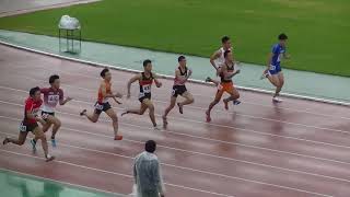 近江高校男子陸上競技部　秋季総体　河内１００ｍ（準決勝）　2017.10.28