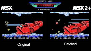 [MSX] Parodius : Enhancement Patch (Smooth Scroll) / MSX2+ 3.58Mhz