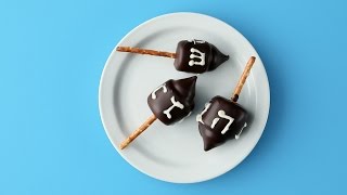 Chocolate-Dipped Marshmallow Dreidels- Martha Stewart