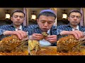 ASMR SHEEP HEAD WITH SPICY GARLIC PASTE EATING SHOW