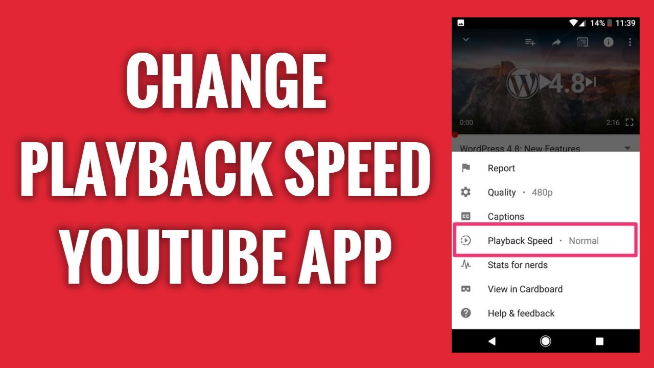 How To Change Video Playback Speed On YouTube App - YouTube