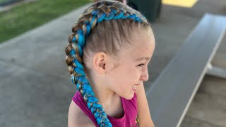 Blue Blue Dutch braids 💙