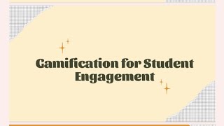 BEED 12: UNIT V. Gamification for Student Engagement