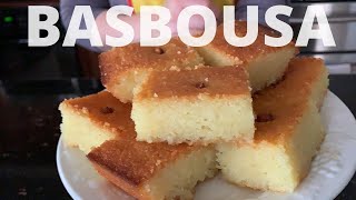 EASIEST Basbousa recipe - SWEET SEMOLINA CAKE