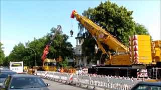 LIEBHERR LTM 1350-6.1 bei der Montage eines POTAIN MD 365 B, Teil 1 - Soeren66