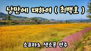 [씨제이색소폰] 낭만에 대하여 ( 최백호 ) / 소프라노 색소폰 Cover / 금계국 핑크뮬리