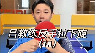 吕教练反手拉下旋（1A）