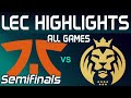 FNC vs MDK Highlights ALL GAMES | LEC Playoffs Semifinals 2024 | Fnatic vs MAD Lions KOI by Onivia