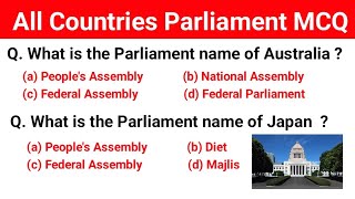 All Important Countries Parliament name | Important question for all competitive exam