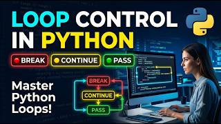 LOOP CONTROL IN PYTHON | break, continue & pass Explained