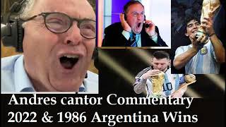 Andres Cantor Emotional Commentary of Argentina winning World cup in 2022 & 1986 - 5 Months after WC
