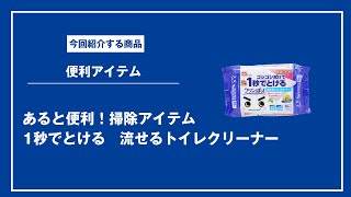 【便利アイテム　商品紹介】あると便利！　掃除アイテム　1秒でとける　流せるトイレクリーナー