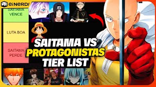 SAITAMA VS OS PROTAGONISTAS MAIS FORTES DOS ANIMES: QUEM GANHA? - [TIER LIST]