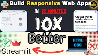 Build a Website in only 12 minutes using Python & Streamlit #procoderjii #python #newvideo #youtube