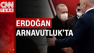 Cumhurbaşkanı Erdoğan yılın ilk yurt dışı ziyaretinde Arnavutluk'ta törenle karşılandı