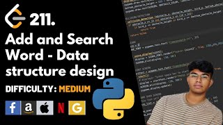 Add and Search Word - Data structure design | Leet code 211 | Theory explained + Python code