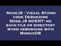 NodeJS : Visual Studio code Debugging Node.JS NOENT: no such file or directory when debugging with M