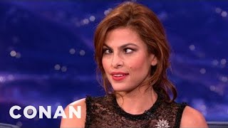 Eva Mendes Is Dead-Set On Hurting Her Eyes | CONAN on TBS
