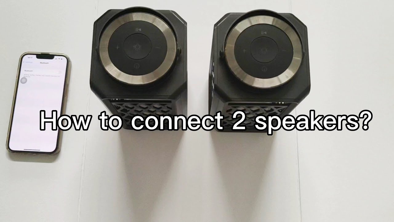 AJ200B How To Connect 2 Speakers? - YouTube