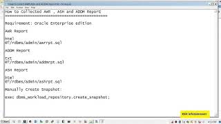 How to collect AWR,ASH and ADDM Report