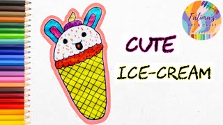 How to Draw CUTE ICE - CREAM | Ice - Cream | CUTE | Fatima's Art and Craft