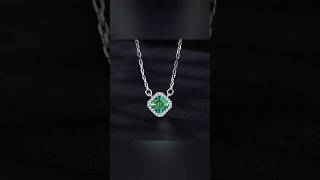 S925 Sterling Silver Moissanite Necklace Platinum Plated Jewelry Pendant