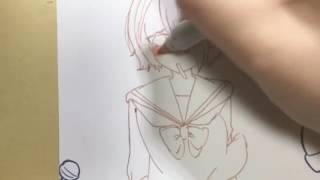 【初投稿】コピックで女の子描いてみた