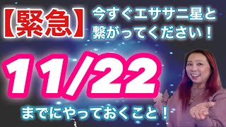 【緊急】今すぐエササニ星と繋がってください！11/22までにやっておくこと