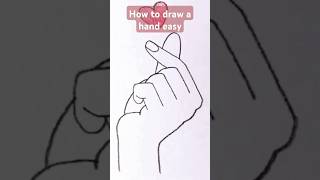 How to draw a hand easy #drawing #shorts