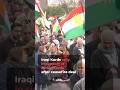 Iraqi Kurds rally for Syrian Kurds after fighting in northern Syria | AJ #shorts