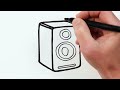 how to draw a speaker easy drawing tutorial for beginners