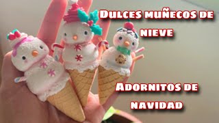 ADORNO DE NAVIDAD FACIL EN PORCELANA FRIA - DULCE NAVIDAD - HELADO EN PORCELANA SIN MOLDES