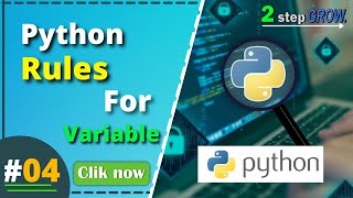 Rules for Variable | Python Variable Rules [Hindi] |