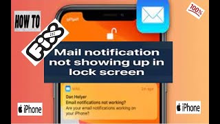 Not Getting Mail Notifications in Lock Screen on iPhone in iOS 14.7.1 || iOS 15 Fixed