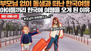 부모님 없이 동생과 떠난 한국여행 부모님이 아이들 끼리 한국 여행을 허락한 이유는..?