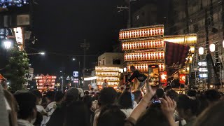 令和4年　貝塚市　貝塚太鼓台祭り　本宮　夜の運行　練り合い