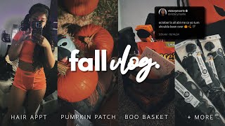 FALL VLOG 🍂 | Boo Basket, Pumpkin Patch, Getting My Permit, Hair Appt, Paint Sesh