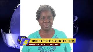 Tribute to deceased teacher