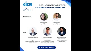 CICA \u0026 NEC Webinar Series Episode 3: Avoiding disputes under NEC