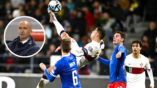 Portugal Coach Martinez reaction to Cristiano Ronaldo Bicycle kick vs Liechtenstein!!😱🤩🇵🇹🇱🇮
