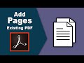 how to add pages to existing pdf in adobe acrobat pro 2017