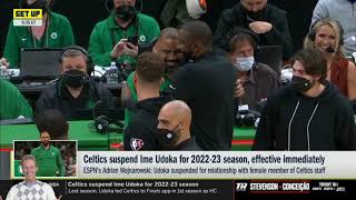 FIRST TAKE  Stephen A shut up Malika Andrews Ime Udoka did not sexually abuse in Boston Celtics