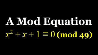 How To Solve A Modular Arithmetic Equation
