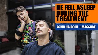 SLEEP ASMR Massage | He Asked For A Haircut Got Also An Massage Asmr
